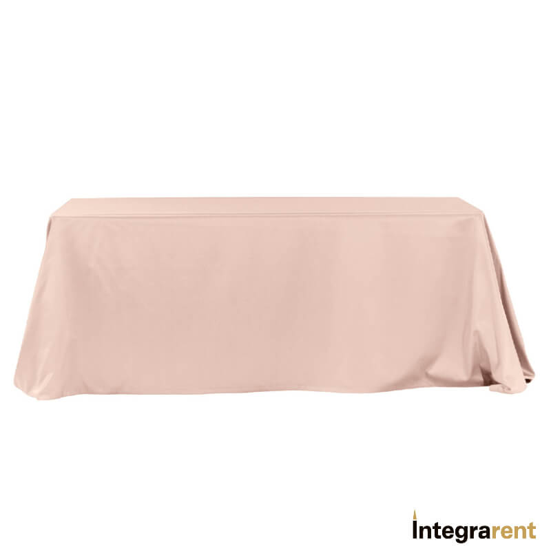 Noleggio tovaglia raso/cotone cm.330x230 rosa antico per Catering